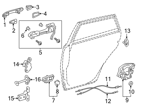 2023 Toyota Corolla Lock & Hardware Diagram 4 - Thumbnail