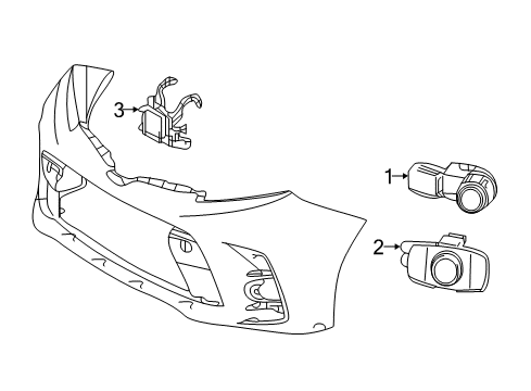 2018 Toyota Sienna Front Bumper Diagram 2 - Thumbnail