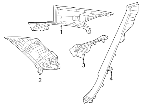 2023 Toyota Crown Interior Trim - Quarter Panels Diagram