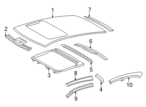 2014 Toyota Camry Roof & Components Diagram 1 - Thumbnail