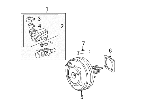 2007 Toyota Camry Reservoir Sub-Assy, Brake Master Cylinder Diagram for 47220-33060