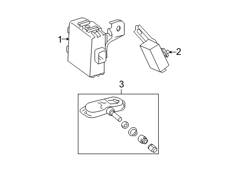 2012 Toyota Yaris Computer, Tire Pressure Monitor Diagram for 89769-52030