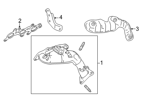 2014 Toyota Tundra Stay, Exhaust MANIFO Diagram for 17118-31140