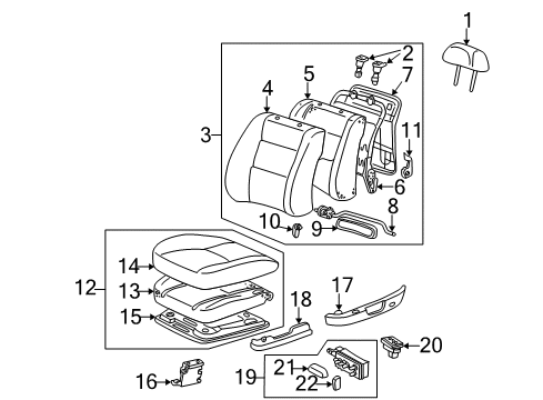 Support, Front Seat Headrest Diagram for 71931-32020-A0