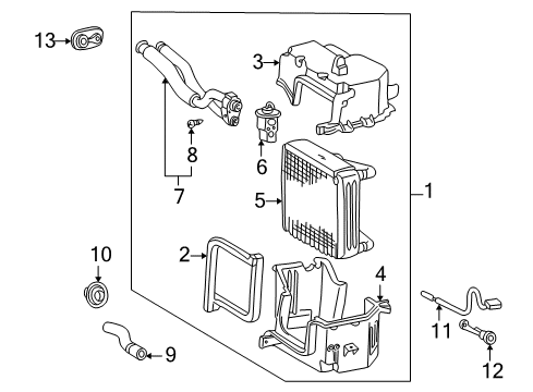 2005 Toyota MR2 Spyder Screw(For Air Conditioner Radiator), Inner Diagram for 90099-00968