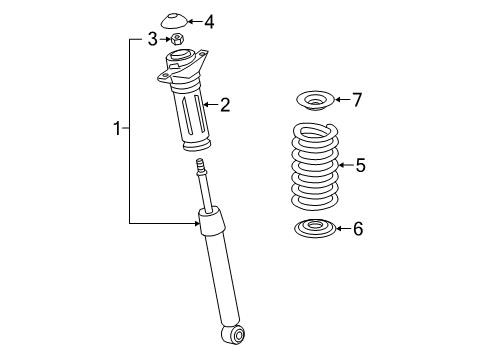 2019 Toyota Avalon Struts & Components - Rear Diagram