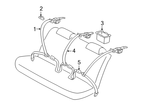 2002 Toyota Avalon Rear Seat Belts Diagram