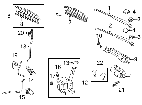 2007 Toyota Yaris Bolt, w/Washer Diagram for 90119-A0149