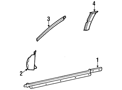 1987 Toyota Corolla Cowl Trim, Passenger Side Diagram for 62101-01010-J9