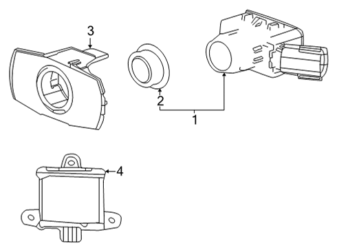 2023 Toyota Mirai Electrical Components - Rear Bumper Diagram