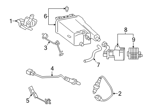 2019 Toyota Avalon Emission Components Diagram 2 - Thumbnail