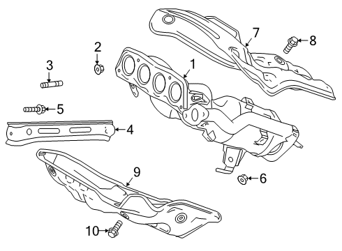 2022 Toyota RAV4 Prime Exhaust Manifold Gasket Diagram for 17173-F0010