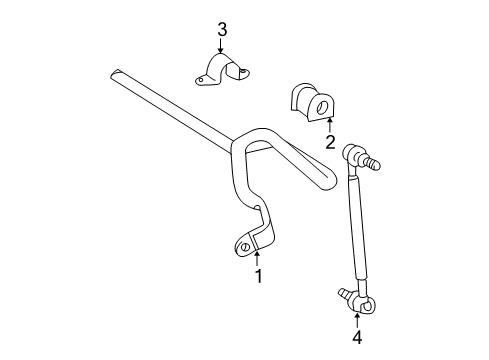 2013 Toyota Corolla Stabilizer Bar & Components - Front Diagram