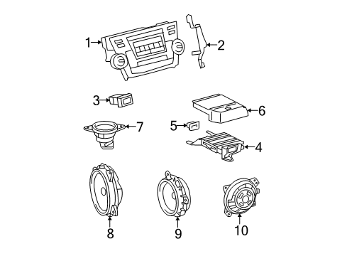 2013 Toyota Highlander AM/FM Cd Diagram for 86140-0E110