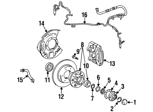 1997 Toyota Land Cruiser Front Brakes Diagram