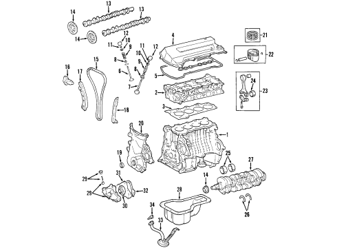 1984 Toyota Camry Pulley, Camshaft Timing Diagram for 13051-64010