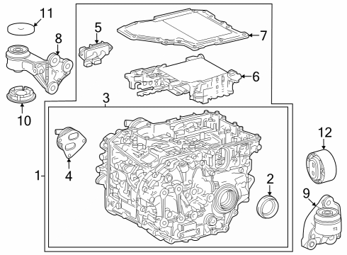 2024 Toyota Grand Highlander Axle & Differential - Rear Diagram