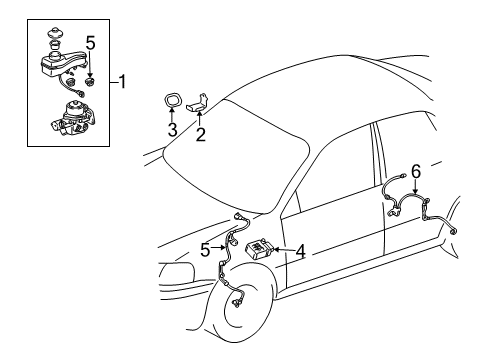 1998 Toyota Corolla Anti-Lock Brakes Diagram 1 - Thumbnail