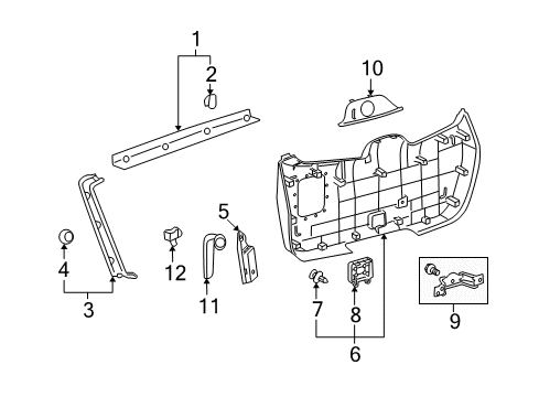 2008 Toyota Highlander Interior Trim - Lift Gate Diagram 1 - Thumbnail