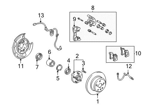 2002 Toyota Highlander Rear Brakes Diagram 2 - Thumbnail