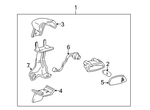 1998 Toyota RAV4 High Mount Lamps Diagram