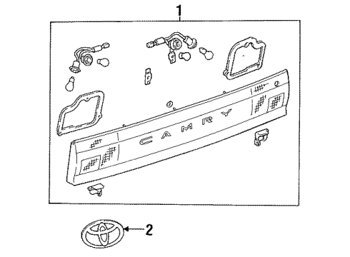 1994 Toyota Camry Exterior Trim - Trunk Lid Diagram 3 - Thumbnail