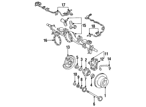 1993 Toyota Land Cruiser Front Disc Brake Pad Set Diagram for 04465-60020