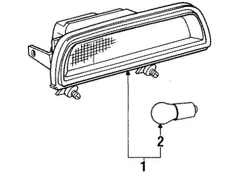 1990 Toyota Camry High Mount Lamps Diagram 2 - Thumbnail