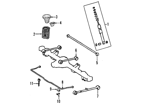 2004 Toyota Sequoia Bar, Stabilizer, Rear Diagram for 48812-AF020