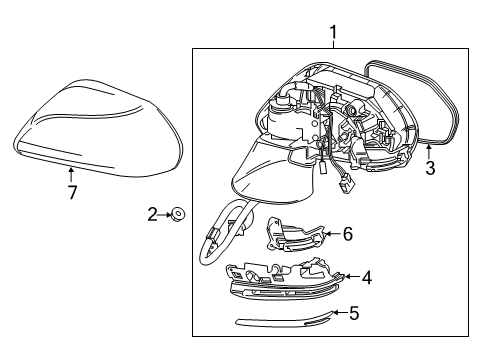 2018 Toyota Camry Cover, Outer Mirror Diagram for 87939-33C20