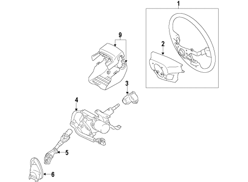 2015 Scion iQ Steering Column & Wheel, Steering Gear & Linkage Diagram 1 - Thumbnail