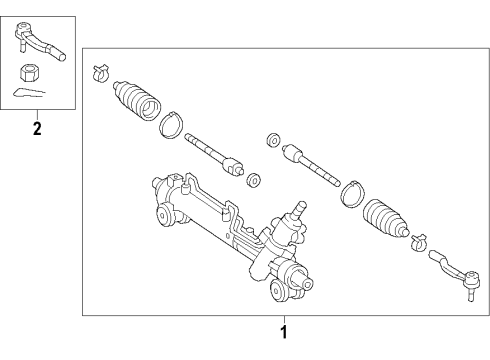 2013 Toyota Camry Steering Column & Wheel, Steering Gear & Linkage Diagram 8 - Thumbnail