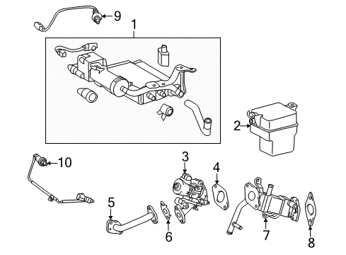 2010 Toyota Prius EGR System, Emission Diagram