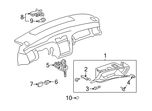 2002 Toyota Avalon Glove Box Diagram