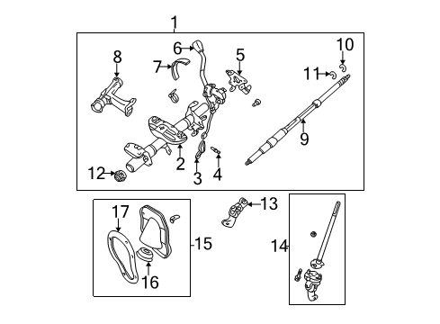 1997 Toyota Tacoma Shaft Assy, Steering Main Diagram for 45210-35190