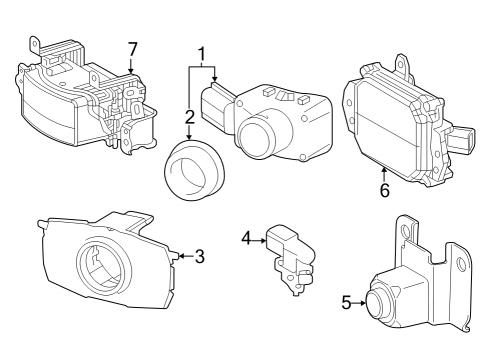 2023 Toyota Mirai Electrical Components - Front Bumper Diagram