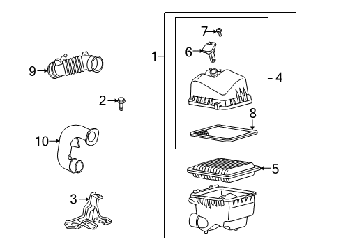 2008 Scion xD Cap Sub-Assembly, Air Cl Diagram for 17705-37091