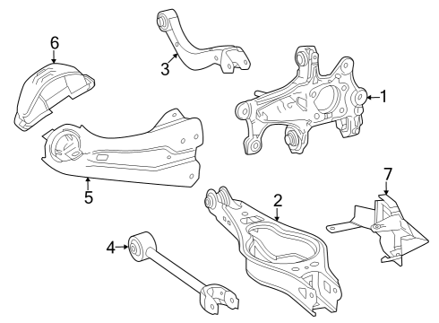 2023 Toyota bZ4X ARM ASSY, RR SUSPENS Diagram for 48730-42070