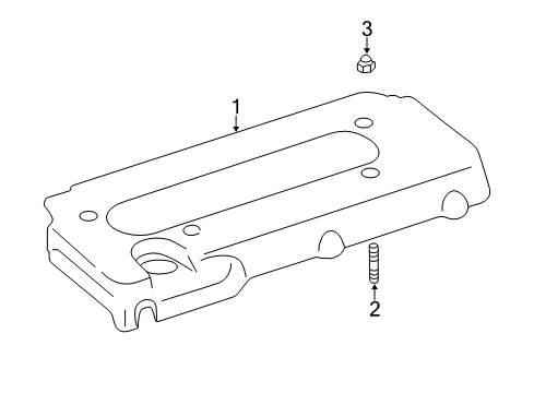 2003 Toyota Camry Engine Appearance Cover Diagram 1 - Thumbnail