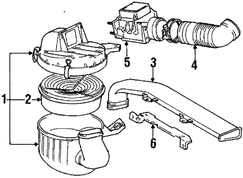 1986 Toyota Corolla Air Inlet Diagram 1 - Thumbnail