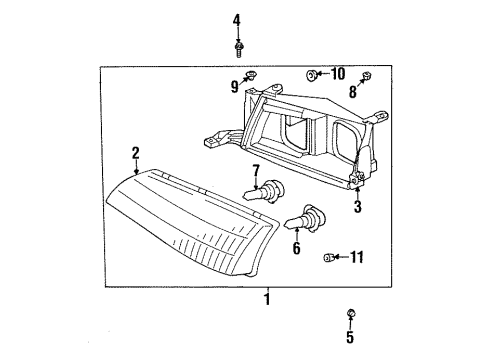 1997 Toyota Avalon Bulbs Diagram