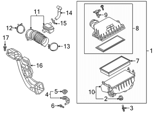 2022 Toyota RAV4 Prime Sensor, Air Fuel Rat Diagram for 89467-42190