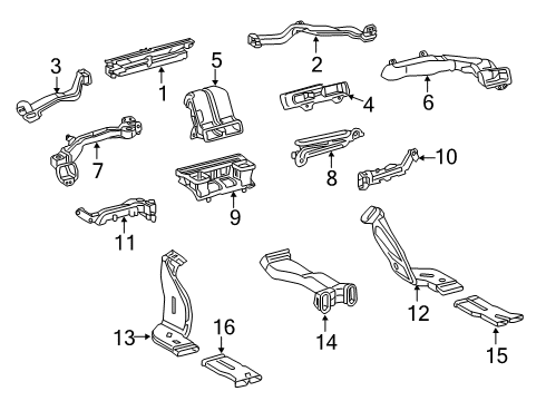 2022 Toyota Avalon Duct, Side DEFROSTER Diagram for 55971-07040