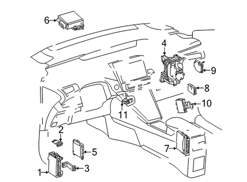 2017 Toyota Mirai Computer, Network Gateway Diagram for 89111-62030