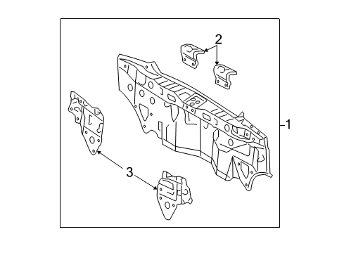 2017 Toyota Yaris Rear Body Diagram