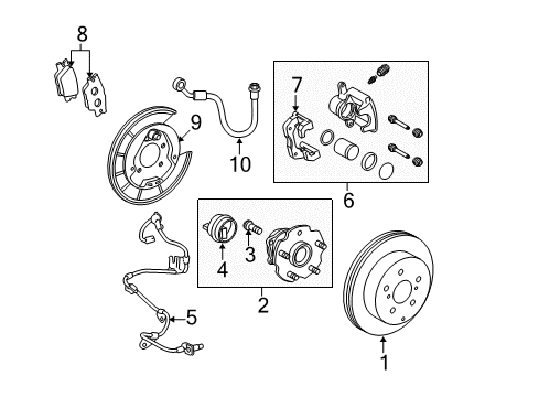 2007 Toyota RAV4 ACTUATOR Assembly, Brake Diagram for 44050-0R061