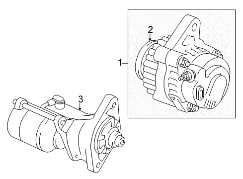 2000 Toyota Corolla Alternator, Starter Diagram 2 - Thumbnail