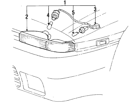 1992 Toyota Supra Park & Signal Lamps Diagram