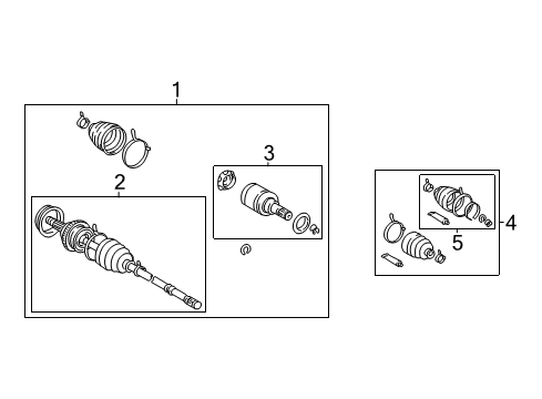 2004 Toyota Matrix Drive Axles - Rear Diagram