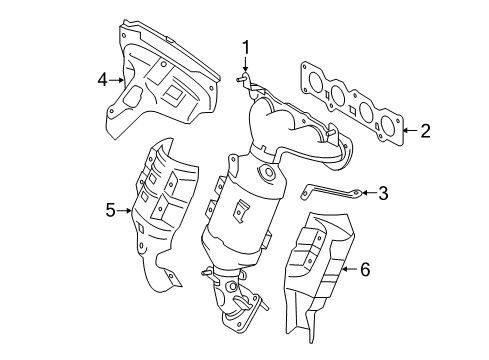 2014 Scion iQ Exhaust Manifold Diagram